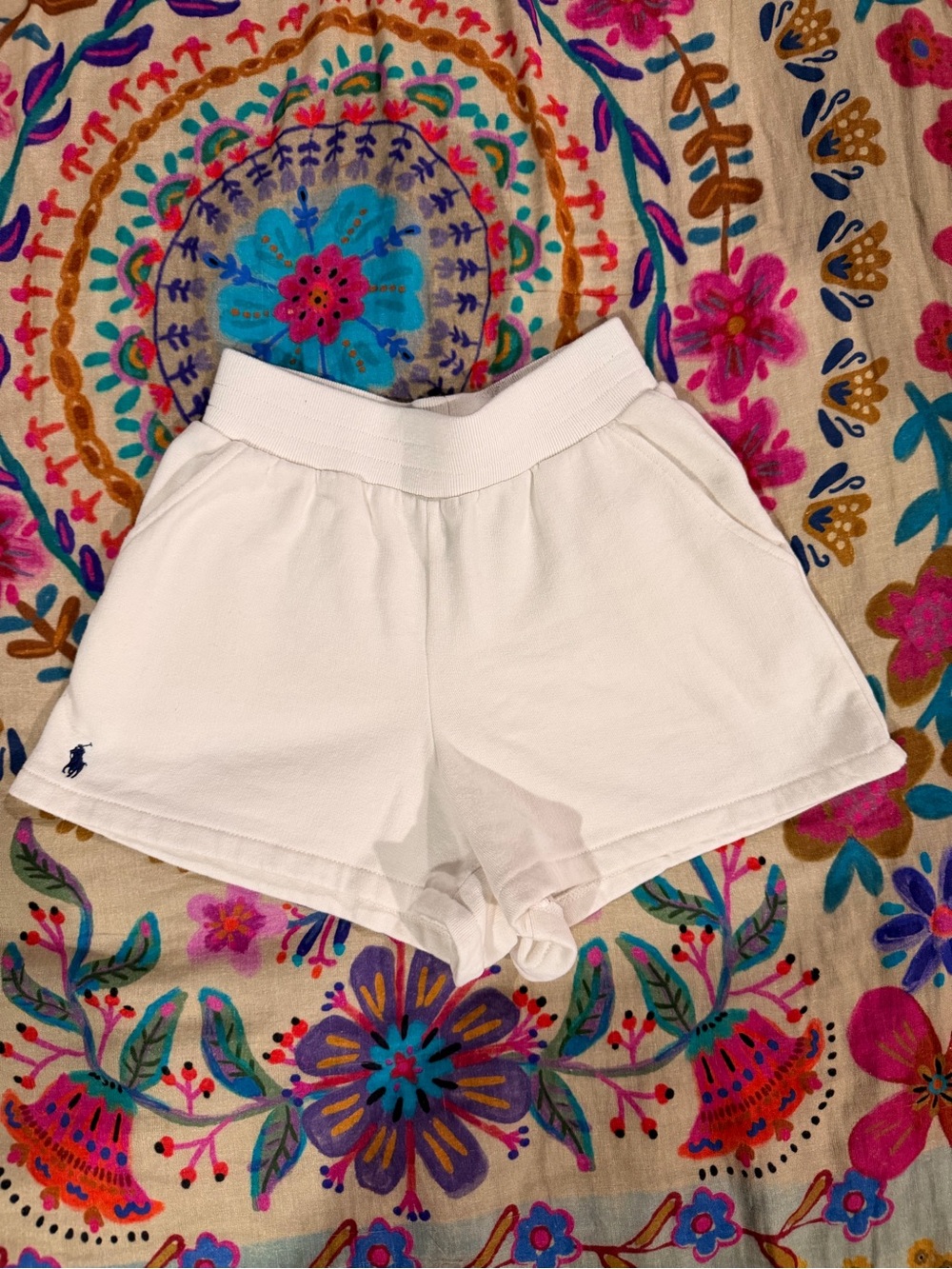 Ralph Lauren White High-Waist Cotton Shorts